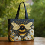 Handgemachte Tasche mit Gänseblümchen und Sternen