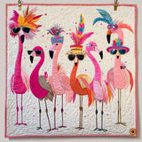 Gesteppte Decke - Stilvoller Flamingo