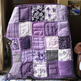 Gesteppte Decke - Lila Patchwork