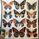 Kunst-Wandbehang – Schmetterlinge in Blüte NCU0DV792