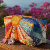 Gesteppte Kosmetiktasche mit Boho-Strahlen NCU0PT9280