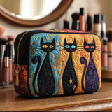 Gesteppte Kosmetiktasche mit neugieriger Katze NCU0DK10142