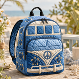 Polsternder Denim-Turtle-Hippie-Van-Rucksack LD19