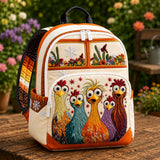 Lebendiger Hühner-Hippie-Van Rucksack mit Quilt-Design LD07