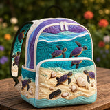 Polsternder Rucksack mit Ozean-Schildkröte und Muschel - Modell LD08