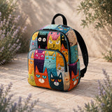 Lebendige Katzen-Collage-Rucksackdecke LD17