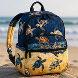 Westie Tropen-Quilted Rucksack mit Dreifach-Reißverschluss-Design LD14