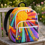Lebhafter Hühner-Hippie-Van-Quilt-Rucksack mit doppeltem Reißverschluss - Modell LD18