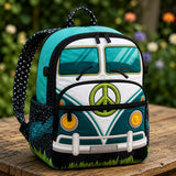 Polsterter Robin-Vogel und Botanischer Rucksack mit Doppelreißverschluss - Modell LD20