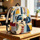 Verstellbarer Hund Patchwork Stepp-Rucksack LV42