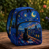 Personalisierter gestepptes Katzenstern-Rucksack - Design TG13