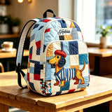 Charmanter personalisierter gestepptes Dachshund-Rucksack TG47