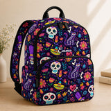 Individueller Stepp-Rucksack im bunten Floral-Design für den Día de Los Muertos - TG60