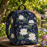 Individuell gestalteter Wasserlilie-Quilt-Rucksack TN03