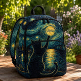 Personalisierter Katzen-Quilt-Rucksack mit Sternenhimmel TN11