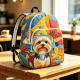 Individuell gestalteter gesteppten Rucksack mit Yorkshire Terrier Motiv TN40
