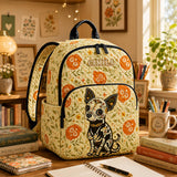 Personalisierter Zuckerschädel Chihuahua Rucksack mit Steppdesign TN64