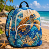 Personalisierbarer Gepolsterter Rucksack mit Ozean-Schildkröten-Motiv TP25