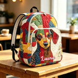 Individueller Dackel Patchwork Quilt-Rucksack TP32
