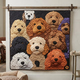 Gesteppte Decke - Doodle-Hund
