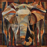 Gesteppte Decke - Elefant