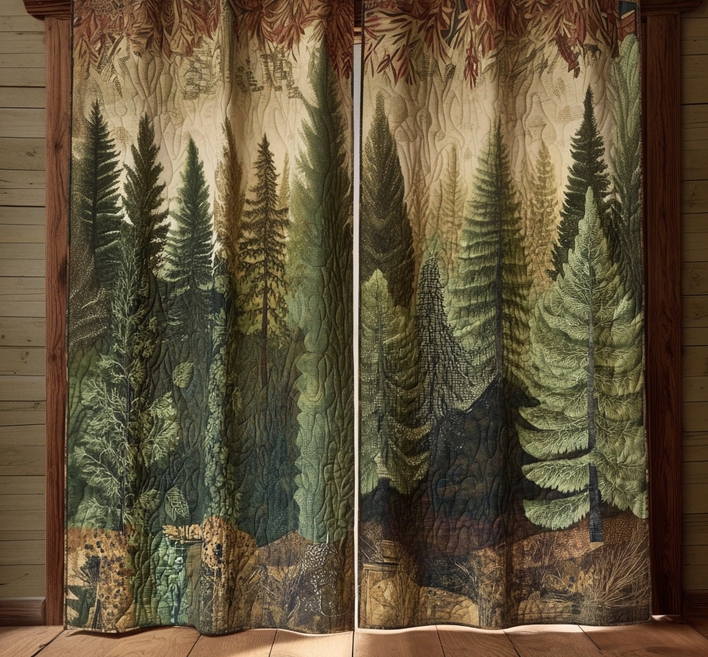 Gestepptes Vorhang-Set – Forest NCU0VT331