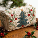 Gesteppte Kosmetiktasche mit Weihnachtswald NCU0PT9189