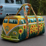 Gesteppte Reisetasche – Hippie-Sonnenblume