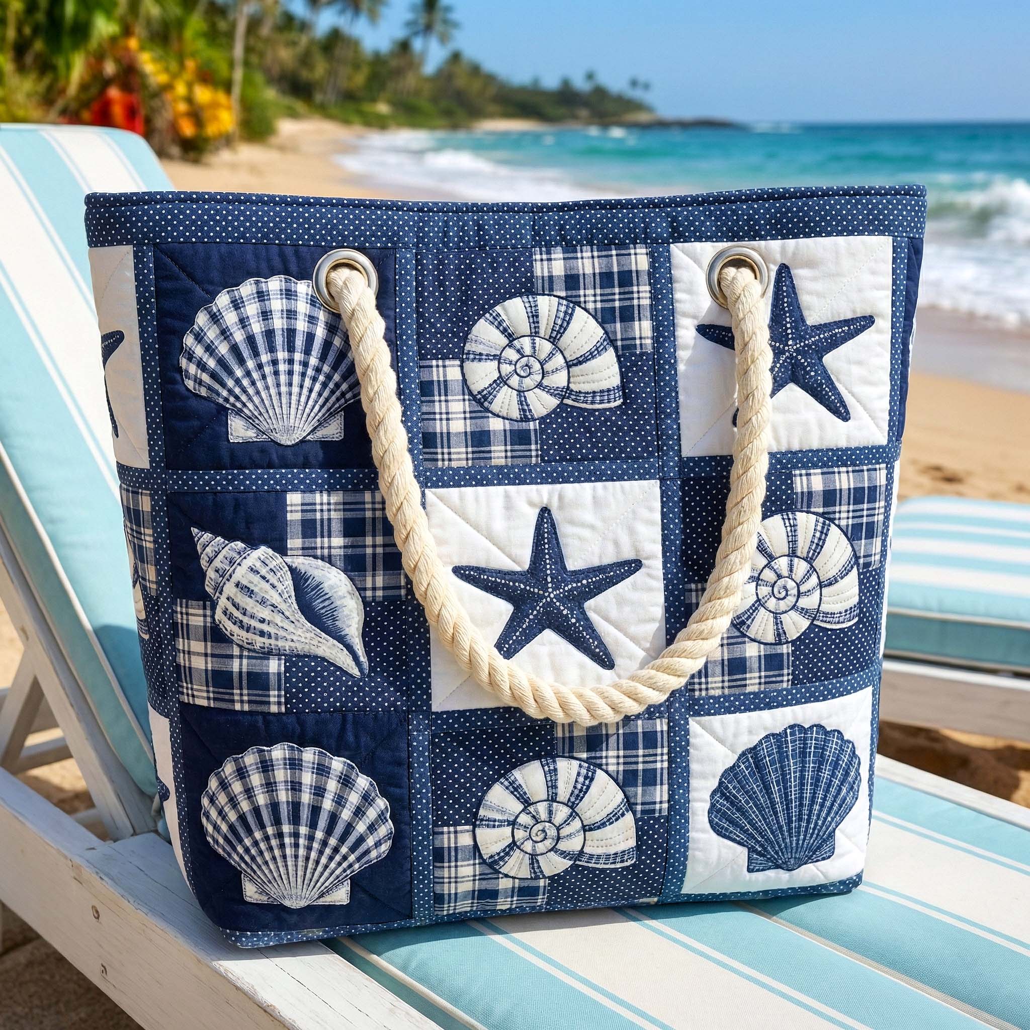 Handgemachte Strandtasche | Ruhe der Muscheln