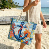 Handgemachte Strandtasche | Nautischer Anker