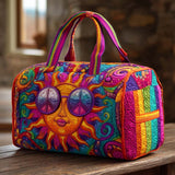 Gesteppte Reisetasche – Hippie-Sonne