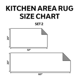 Rutschfester Küchenteppich – Küchenmatte zarten Blumen NCU0DK11082