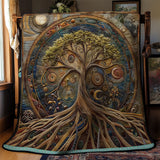 Gesteppte Decke - Ewiger Baum des Lebens