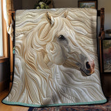 Gesteppte Decke - Laufendes Weißes Pferd