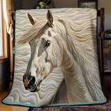 Gesteppte Decke - Weißes Pferd