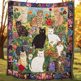 Gesteppte Decke - Gartenkatze