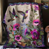 Gesteppte Decke - Kolibris