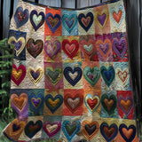 Gesteppte Decke - Herzen