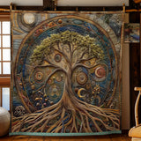 Gesteppte Decke - Ewiger Baum des Lebens