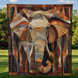Gesteppte Decke - Elefant