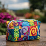 Gesteppte Kosmetiktasche mit Friedenssymbol NCU0PT9293