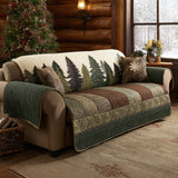 Serene Forest Ge Quilted Sofa Cover NCU0DV1440