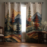 Rustic Peak Gesteppte Vorhänge – Modell NCU0NT11279