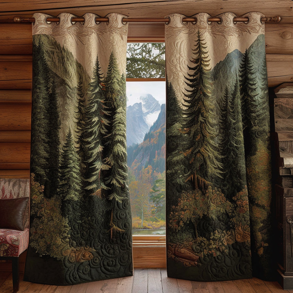 Gestepptes Vorhang-Set – Forest NCU0VT331