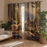 Gestepptes Vorhang-Set – Wilderness Wolf Soul NCU0HH1596