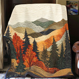 Gesteppte Decke - Bergblick