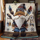 Gesteppte Decke - Gnome im Ethno-Design