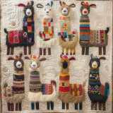 Gesteppte Decke - Süße Lamas