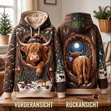 Hochlandrind im Mondlicht