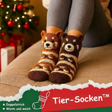 Sofía - Hochgekrempelte gestreifte Socken